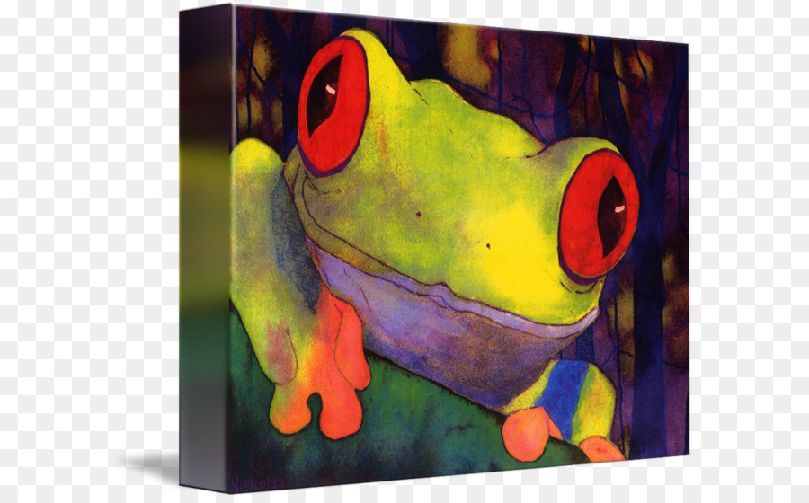 Cây ếch ếch Thật sự hiện Đại nghệ thuật sơn màu - Ếch