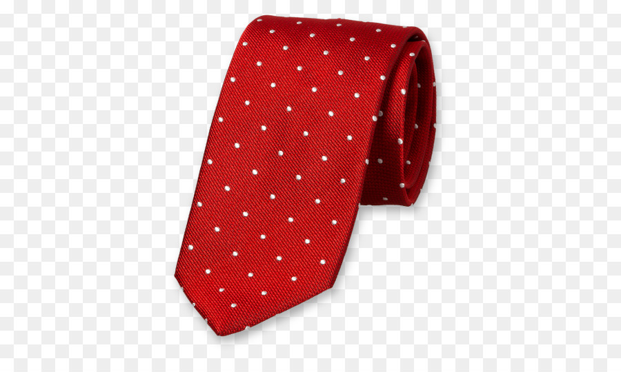Krawatte Tupfen Rot Weiß Seide - Paisley