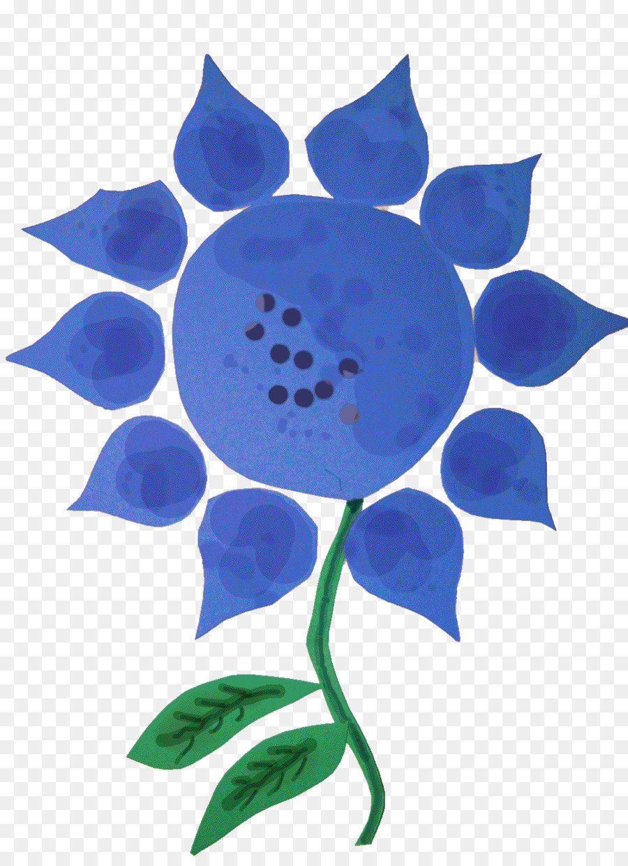 Wandtattoo Zeichnung Wandbild Mandala - blau Blumen