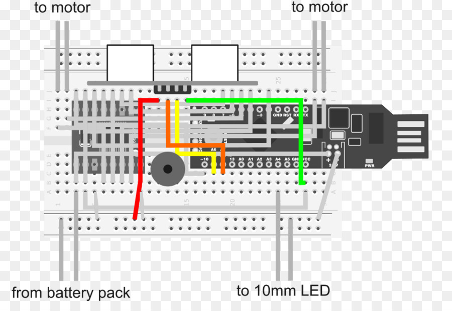 Microcontrollore Elettrico Diagramma di rete Elettronica di circuiti Elettronici - filo ostacolo