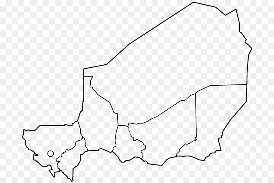 Reparti di Niger mappa Vuota Nigeria - mappa
