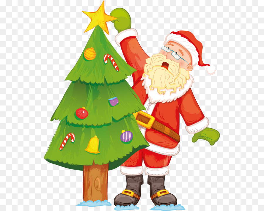 Albero di natale Babbo Natale Royalty-free - albero di natale
