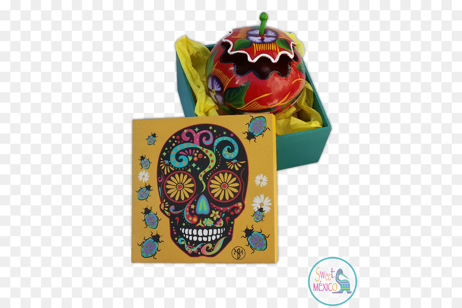 Calavera Artigianato arte Huichol del Messico Tallone - messicano artigianato e arte popolare
