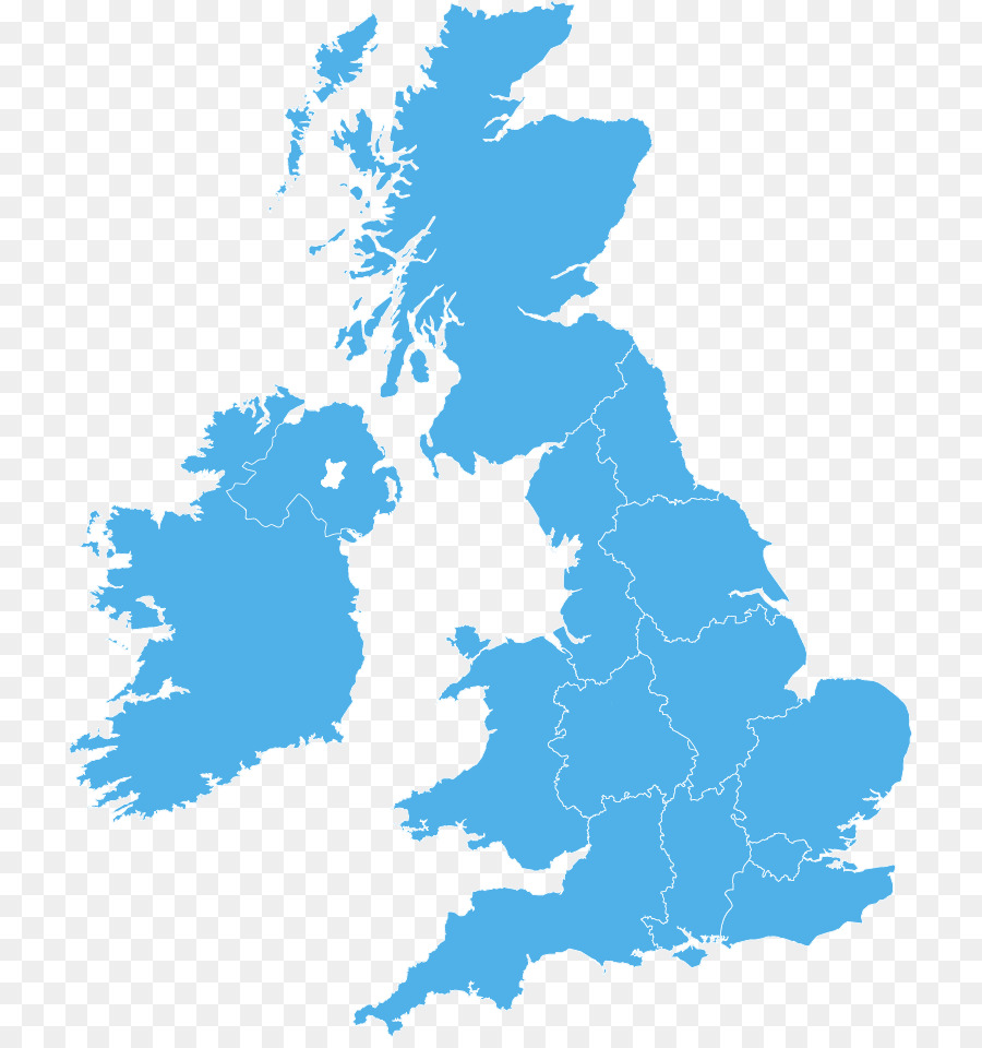 Isole britanniche Inghilterra Vuota mappa Stradale mappa - inghilterra