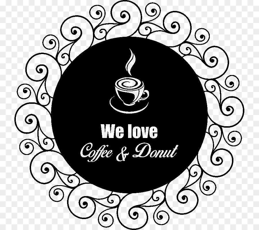 Logo Marke Mandala Schriftart - Kaffee Aufkleber