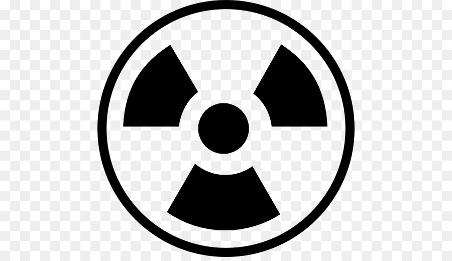 Gefahrensymbol Kernenergie beim Radioaktiven Zerfall von Atomwaffen Aufkleber - Risikoprämie