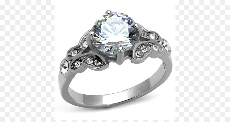 Anello di nozze anello di Fidanzamento di zircone Brillante - due anelli di nozze d'argento