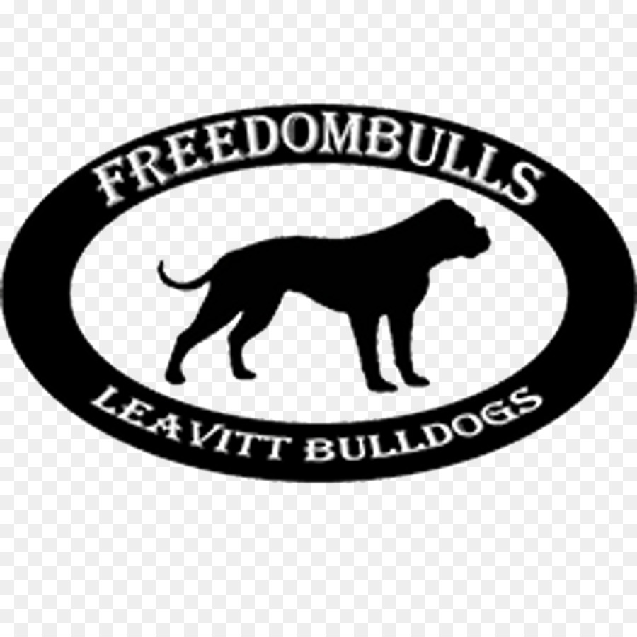 Hund-Logo Marke Schwarz M Schrift - englische Bulldogge