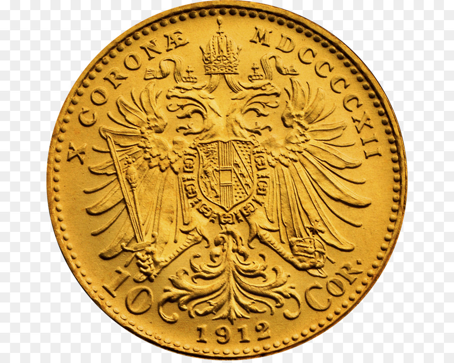 Moneta d'oro Austria-Ungheria ceca koruna - Moneta