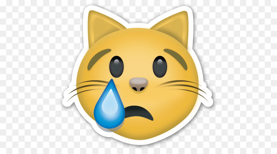 Gatto Emoji Sorriso Adesivo Felidae - la faccia del gatto adesivo