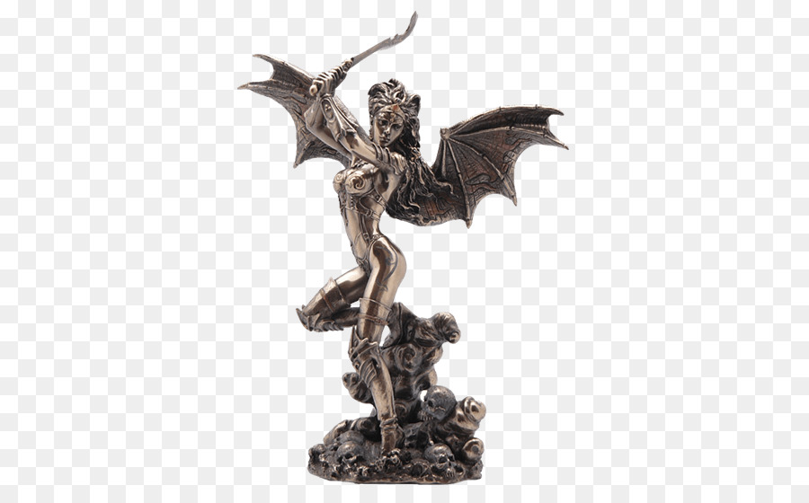 Bronze-Skulptur der gotischen Architektur Statue Figurine - Frau