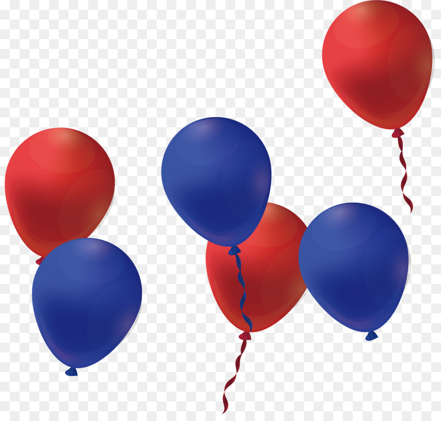 Cluster ballooning Rot Blau - Ballon