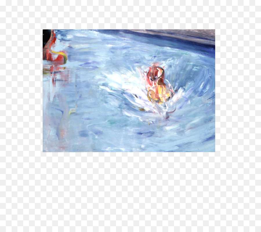 Ölgemälde Schwimmbad - Malerei