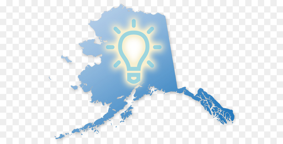 Alaska-Leere Karte - helle Zukunft