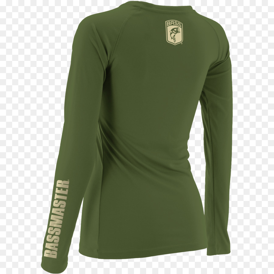 Langarm-T-shirt mit Langen ärmeln T-shirt, Schulter-Grün - militärische Frau