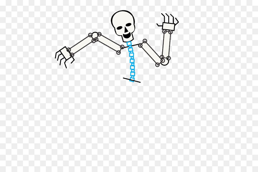 Zeichnung Menschliches Skelett, Menschlicher Körper Cartoon - Skelett