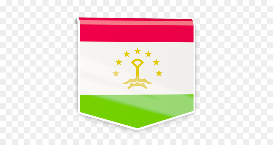 Bandiera del Tagikistan Rettangolo Verde - rettangolo etichetta