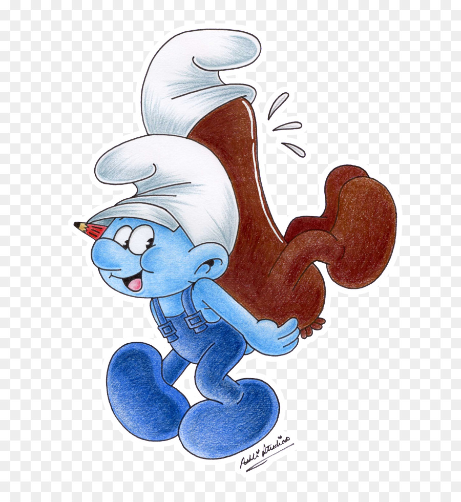 Animierte cartoon-Tier-Figur - Handlich Smurf