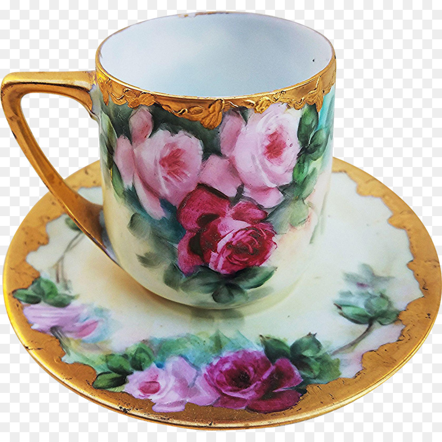 Kaffee Tasse Untertasse Porzellan Becher - Porzellan Tasse
