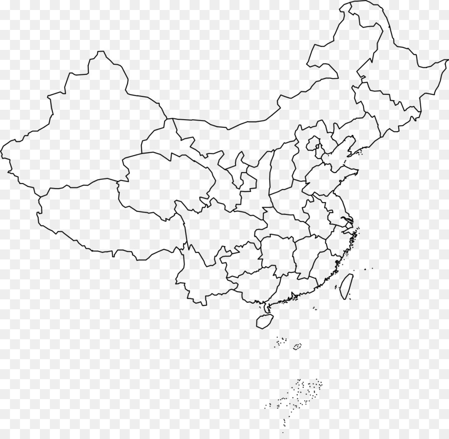 Mappa vuota Province della Cina proiezione di Mercatore, mappa della Città - mappa