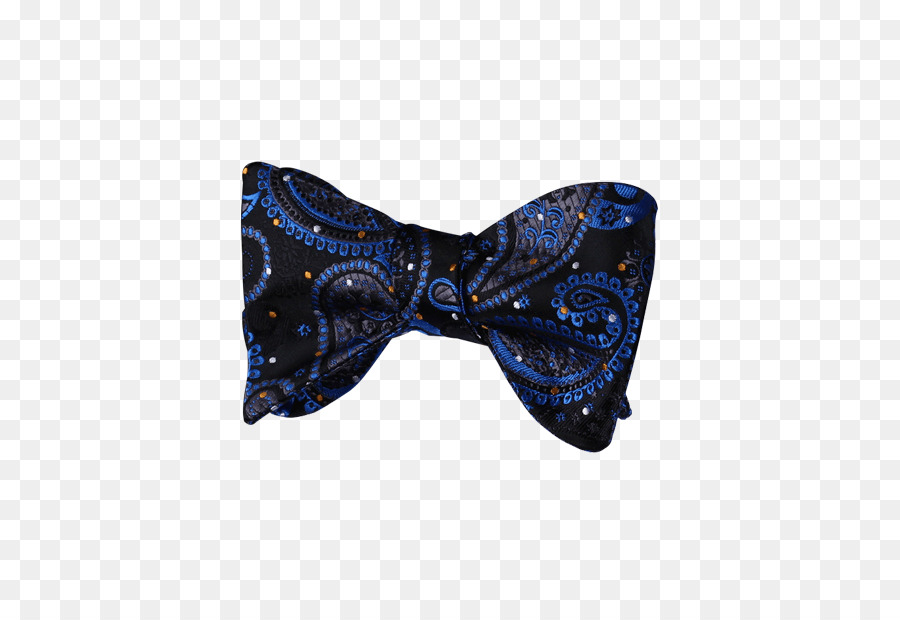 Paisley Fliege Polka Dot Krawatte Einstecktuch - bow tie blau