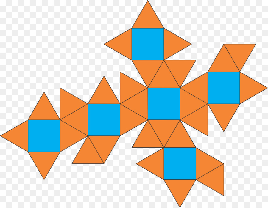 Net Cuboctahedron cubo Camuso catalano solido solido Archimedeo - ottaedro