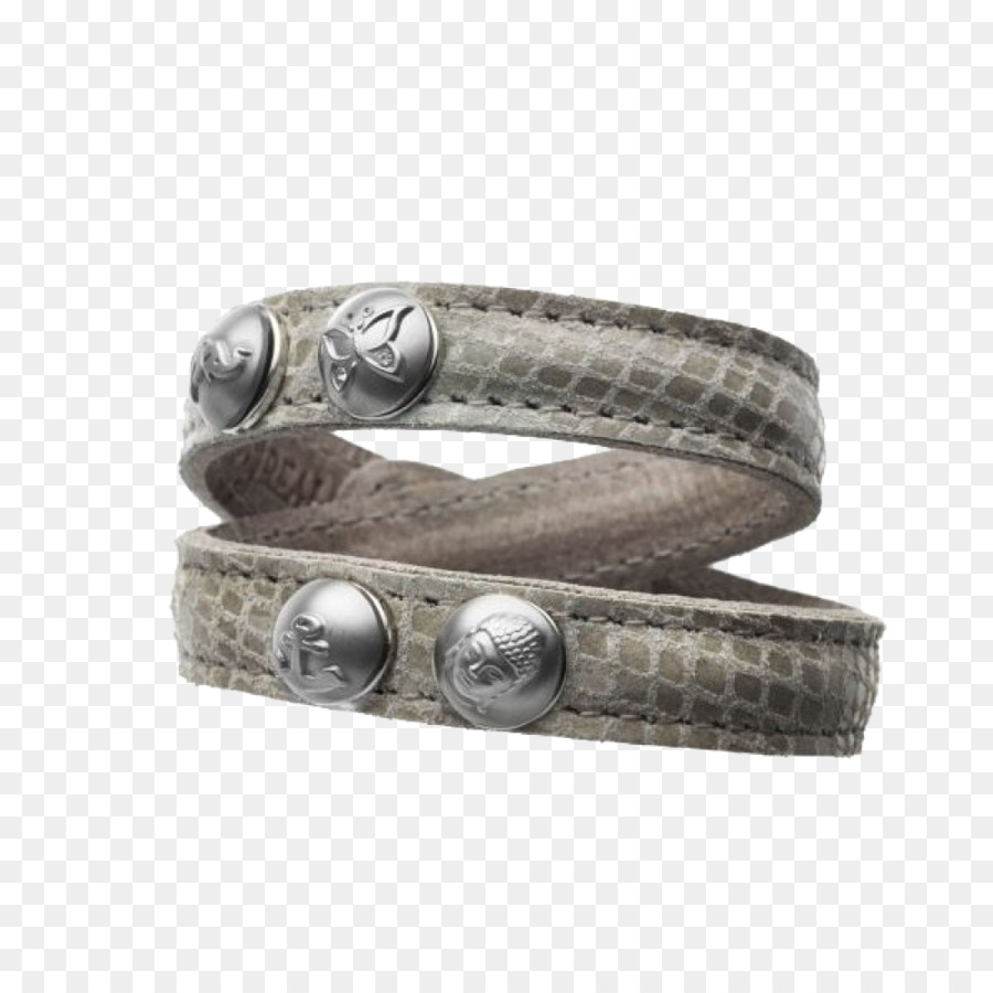 Armband Aus Braunen Gürtel Silber Armband - Gürtel