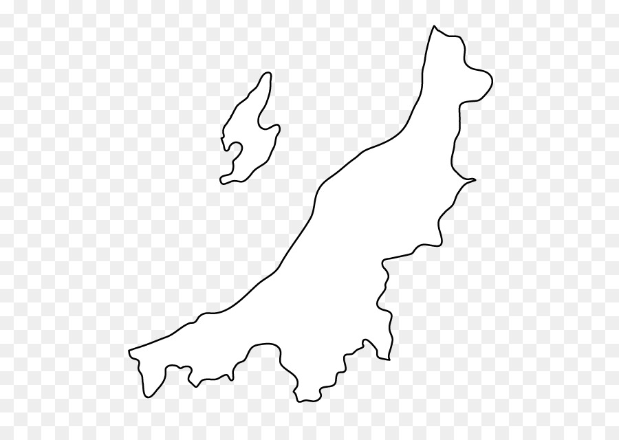 Niigata Prefetture del Giappone Mappa Clip art - mappa