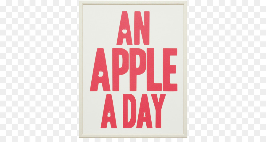 Rechteck Marke Apple Poster Schriftart - ein Apfel am Tag hält den Doktor fern