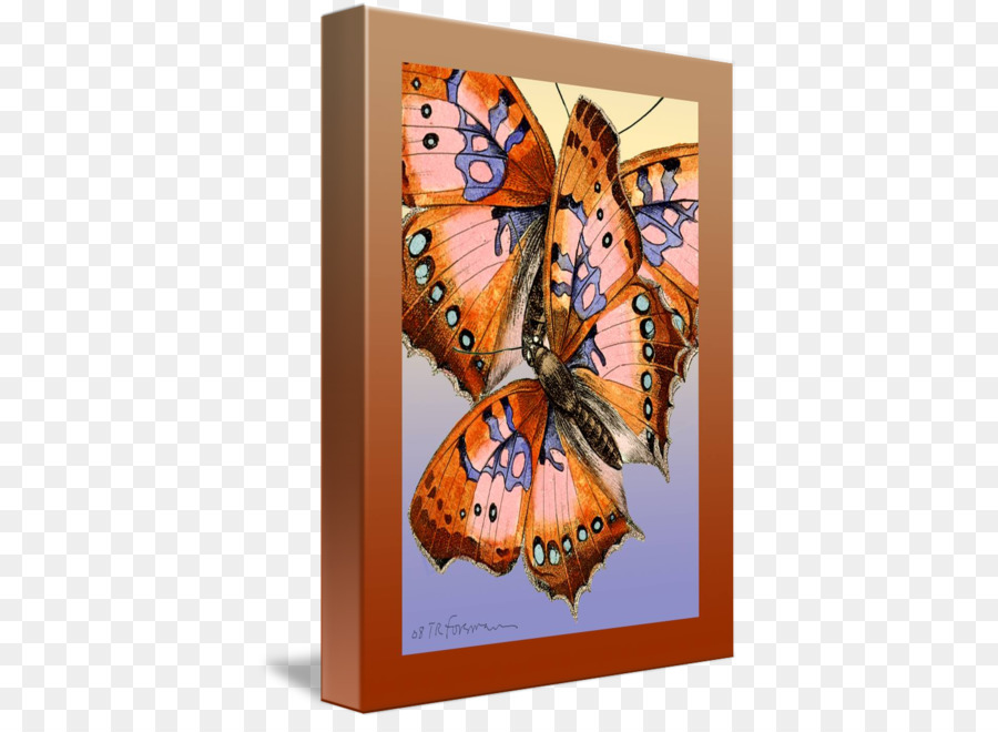 Farfalla monarca Carta di arte Astratta Pittura - astratto rosso