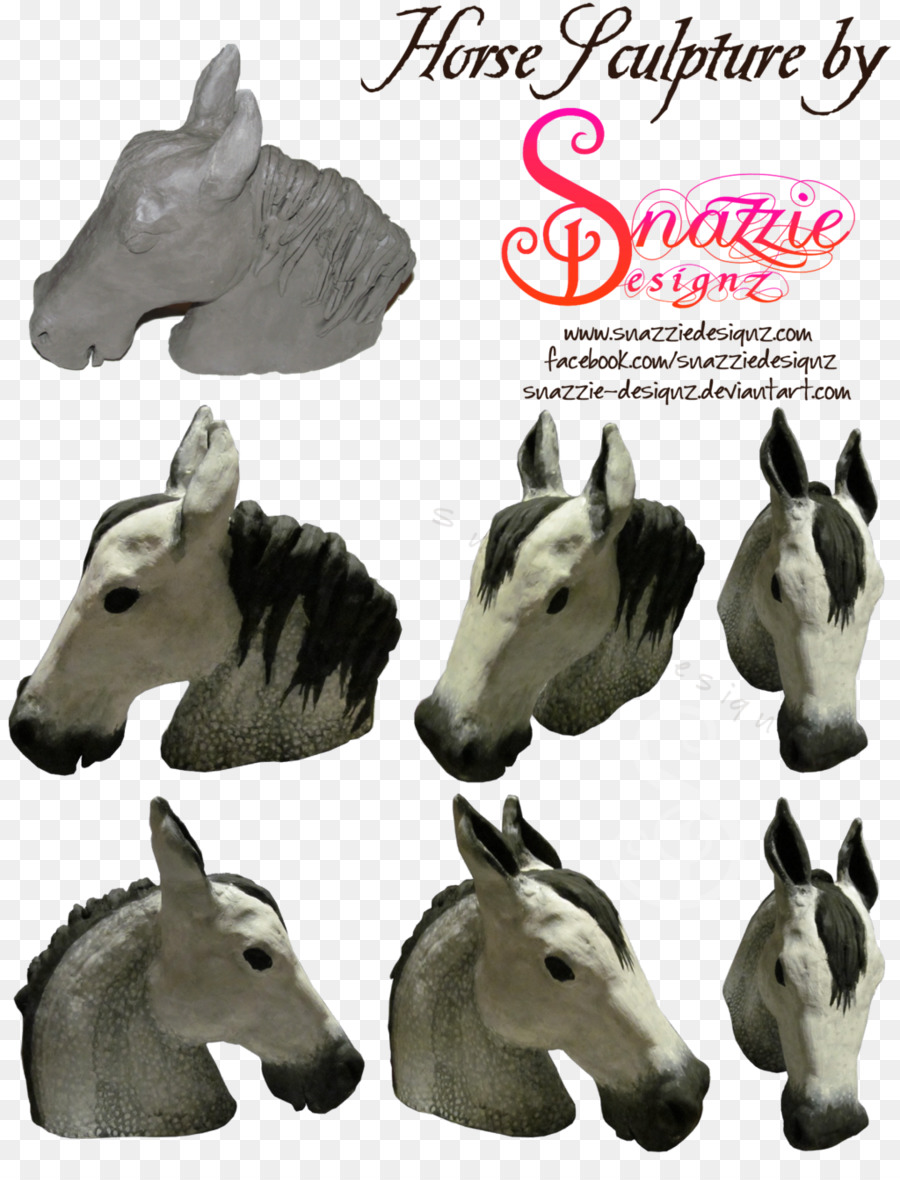 Mustang Asino Pack animale Cavallo Tack Fauna selvatica - statua di testa