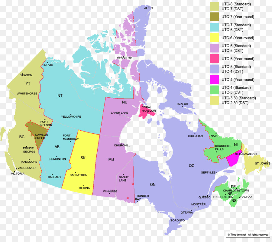 Canada Zeitzonen