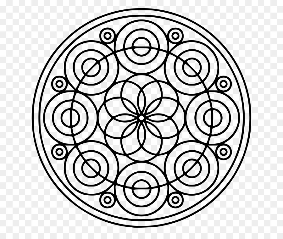 Mandala-Malbuch-Kreis-Form - Kreis