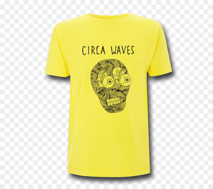 T-shirt Amazon.com phi hành Đoàn cổ Tay Áo - sóng màu vàng