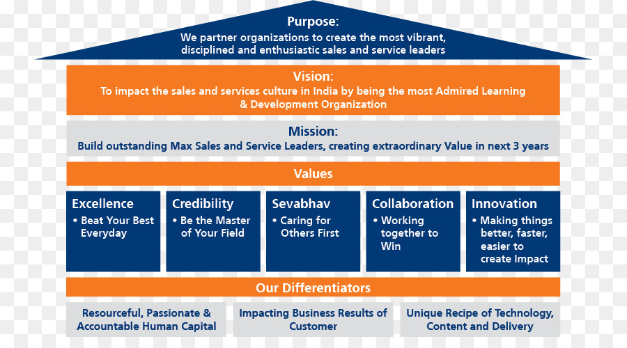 Organizzazione dichiarazione di Visione Missione di direzione - visione della missione