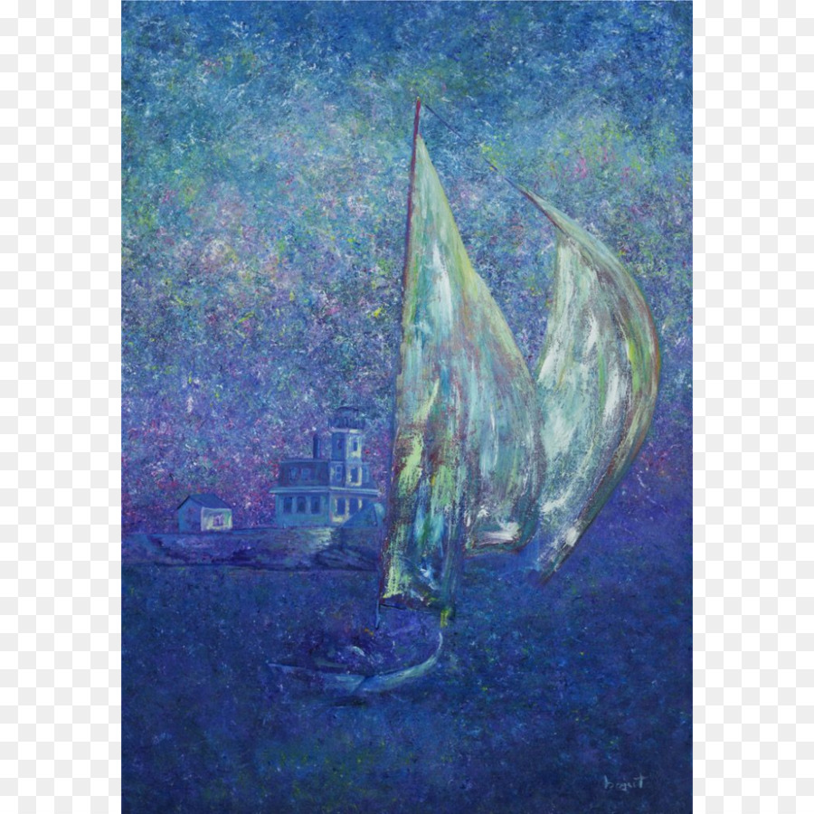 Gemälde Acryl Kunst Segelboot - Malerei
