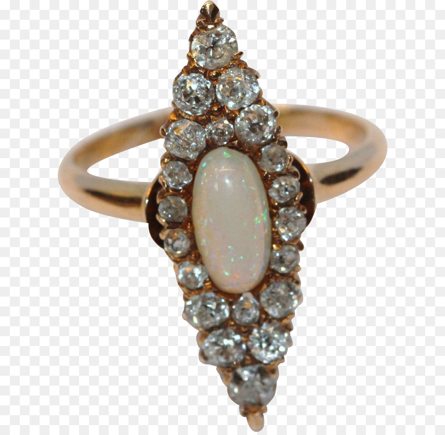 Ring Corpo Gioielli Opale Diamante - anello