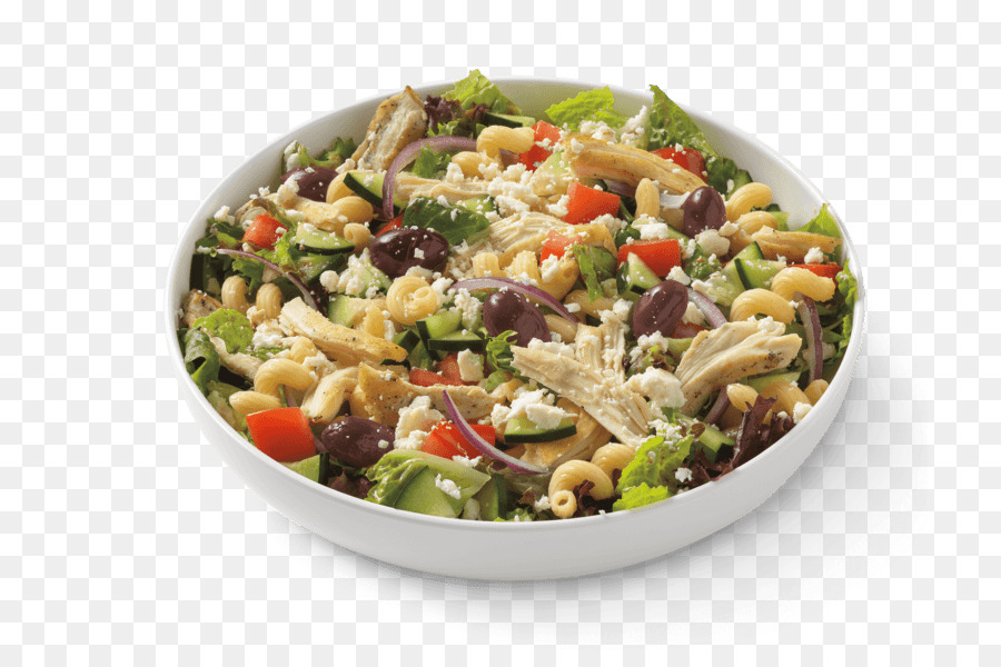 Griechischer Salat Vinaigrette-Teigwaren des Caesar Salats - Huhn Nudeln