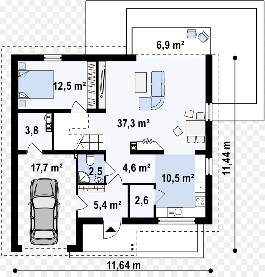 Floor plan Project Mansarde Dach Fertighaus Simont Novi-Story - Dachgeschoss Grundriss