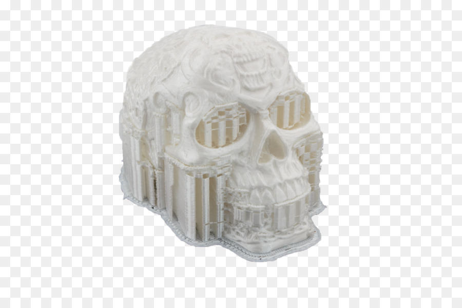 La stampa 3D, filamento di Materiale spazio tridimensionale - cranio acquerello