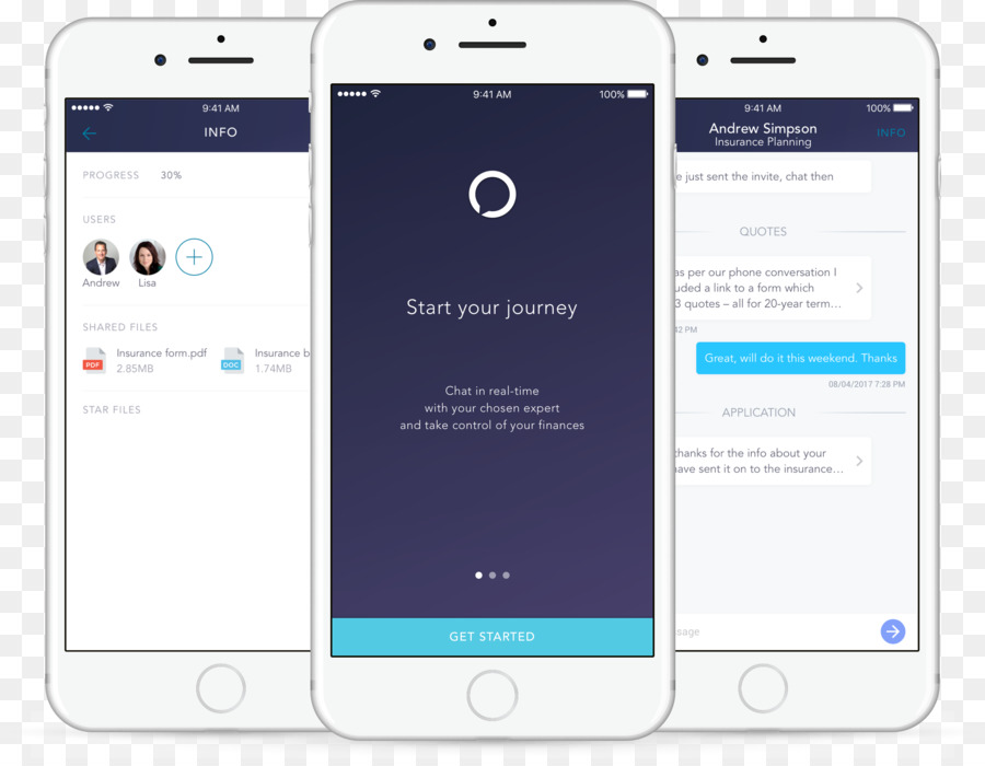 Smartphone und Handheld Geräte Finanzberater Zoe Finanzielle - App Modell
