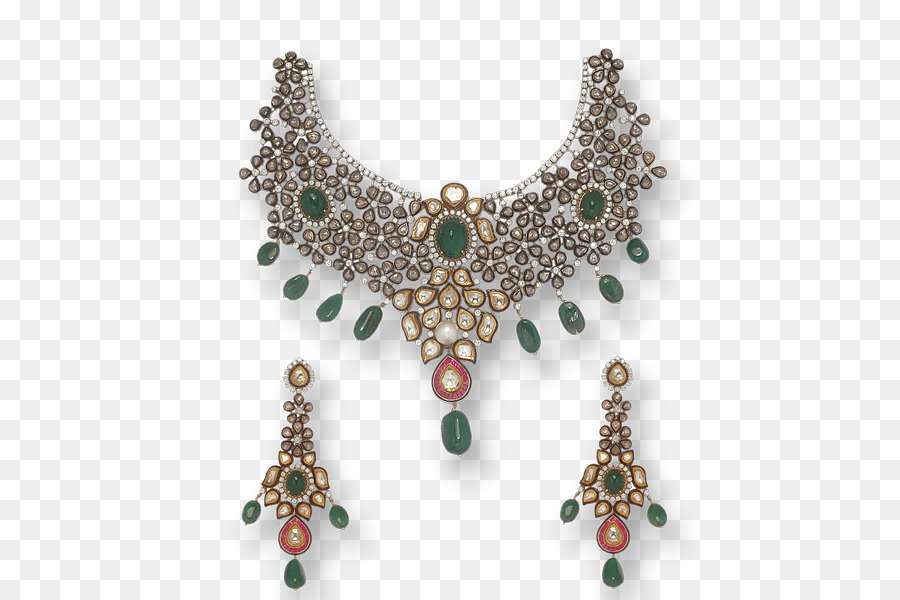 Smeraldo Orecchino della Collana dei Gioielli di design Gioielli - diamanti e perle