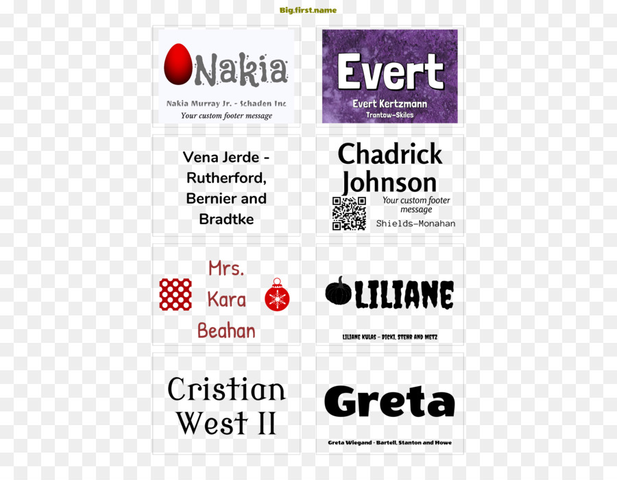 Papier Marke Logo Line Font - Namensschild