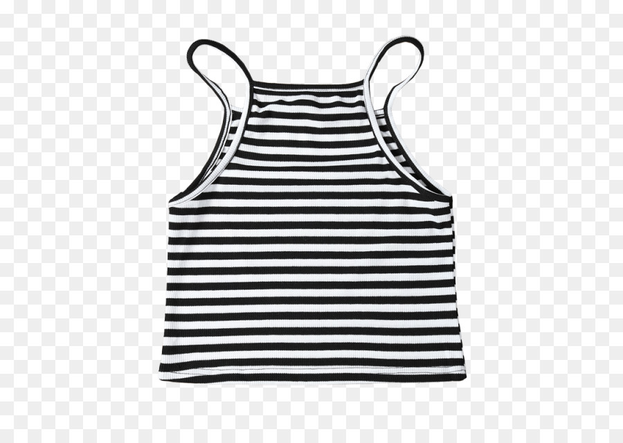 In bianco e nero Crop top Abbigliamento camicia senza Maniche - Crop top