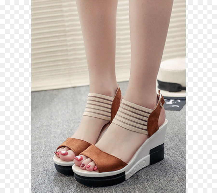 Sandalo Zeppa Piattaforma scarpa Peep-toe scarpe - stile coreano