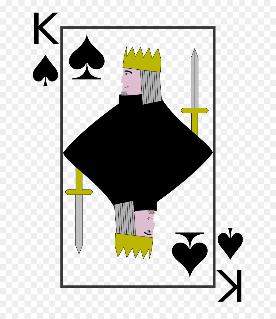 König, Pik-König, Pik-Spielkarte Cassino - König