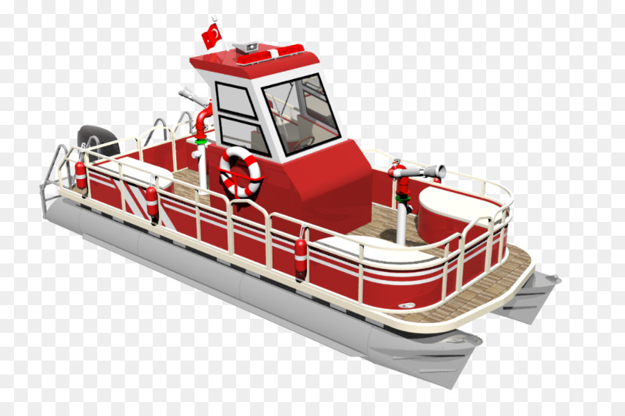 Fireboat Pontone Galleggiante Pompiere - barca del pontone