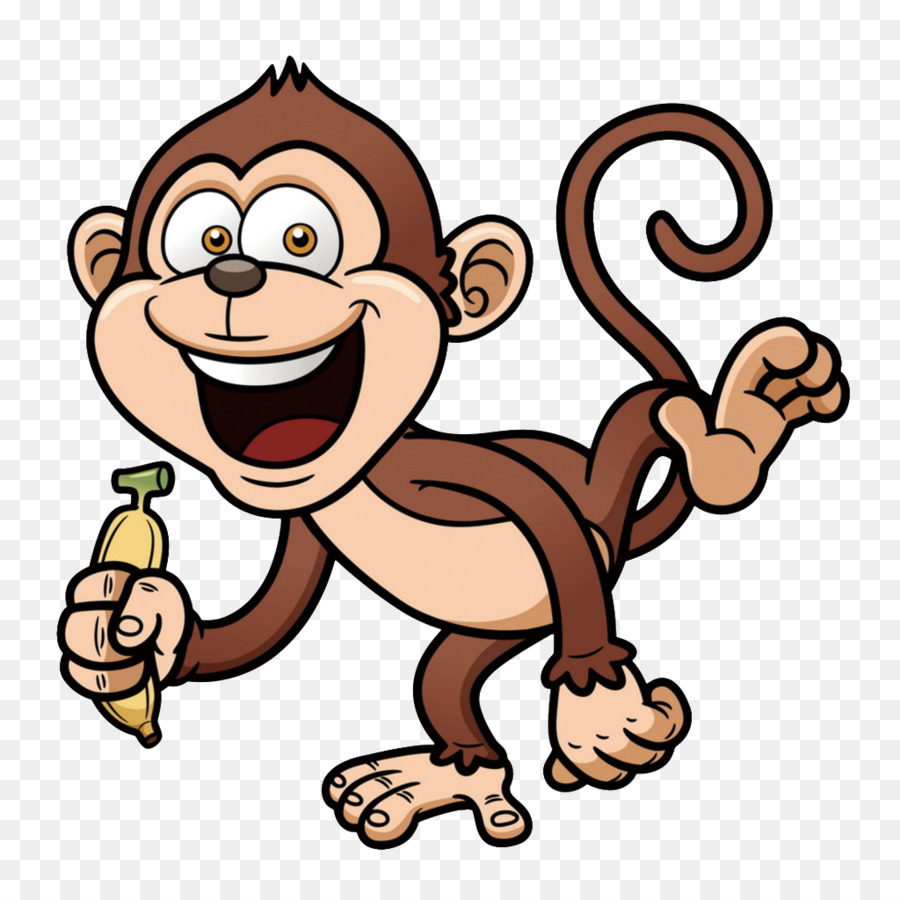 Royalty free Cartone animato - scimmia