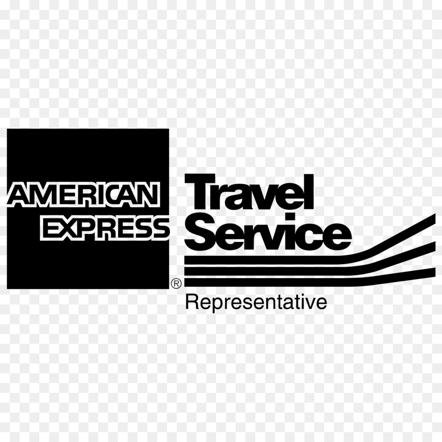 Logo Marchio American Express Service Di Viaggio - in bianco e nero in coccodrillo logo