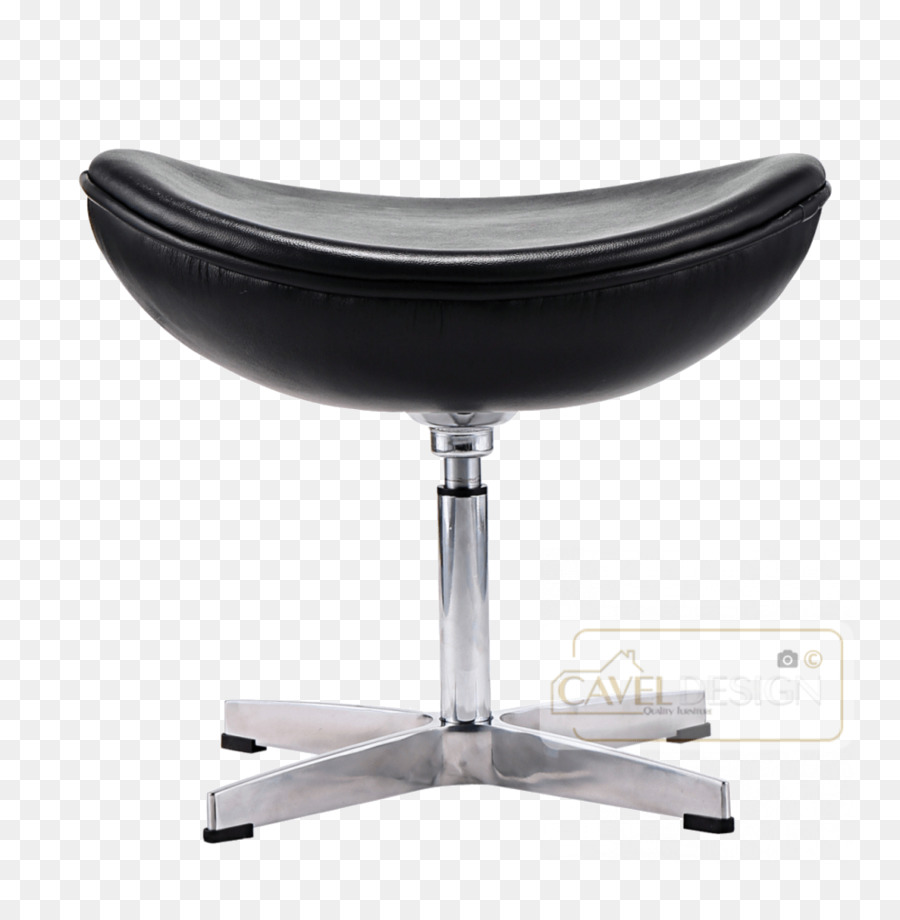 Uovo Eames Lounge Chair Sgabello - nero uovo